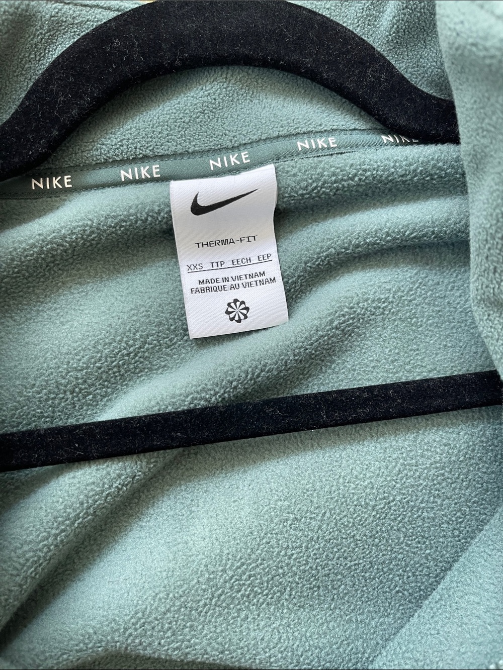 Nike Therma-Fit Oversized 1/2-Zip Fleece Top Vintage Green - Picture 4 of 4
